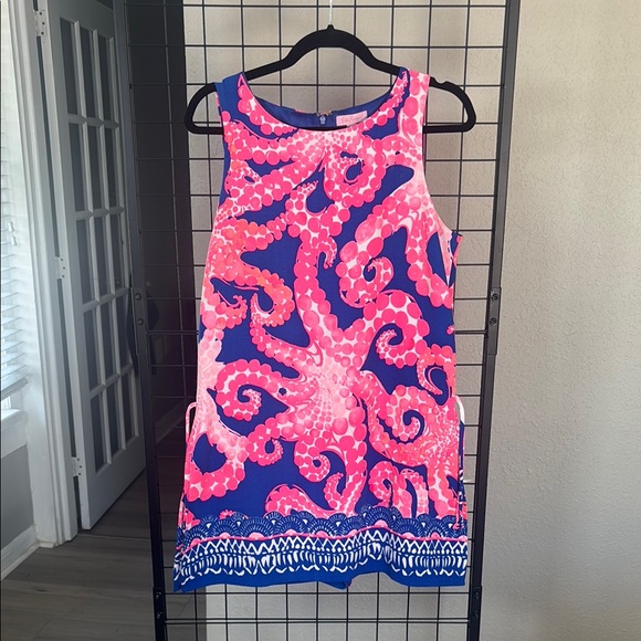 Lilly Pulitzer Dresses & Skirts - Lilly Pulitzer Pink and Blue octopus pattern Mini Dress